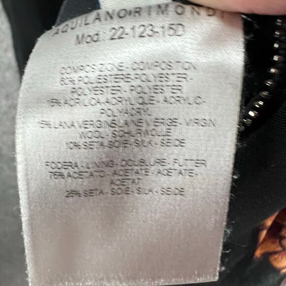 Aquilano Rimondi Sheath Dress 40 US S Black Floral Italy Romantic Euro Summer - Picture 16 of 16